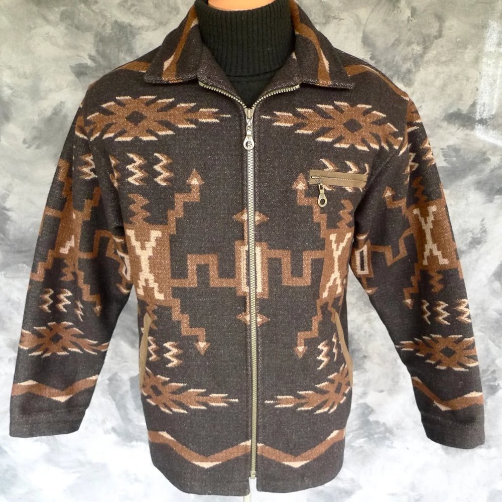 Rare Vintage Pendleton High Grade Western Wear Wool Blanket Jacket Coat